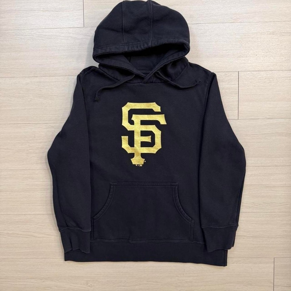 Fanatics Gold San Francisco Giants Black Hoodie Womens Size Large Baseball MLB
